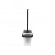 Ершик для унитаза Ravak 10° с держателем латунь/стекло черный матовый X07P566