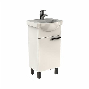 Тумба Koło Freja 40,5х28,6х67,1 см із раковиною 40х45 см білий глянець L79003000