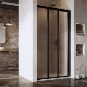 Душові двері Ravak Supernova ASDP3 80х198 см розсувні профіль чорний/скло Grape 00V403R2ZG
