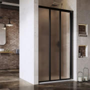 Душові двері Ravak Supernova ASDP3 90х198 см розсувні профіль чорний/скло Grape 00V703R2ZG