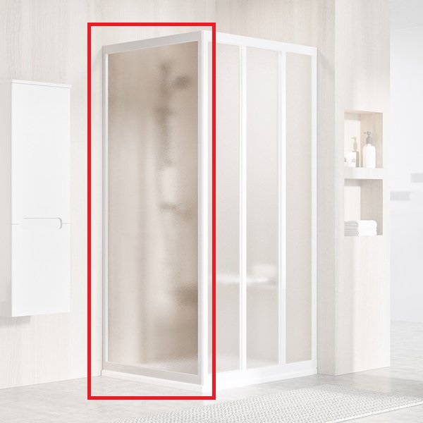 Душевая боковая стенка Ravak Supernova APSS 75х198 см профиль белый/стекло Grape 940301R2ZG