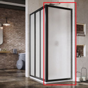 Душевая боковая стенка Ravak Supernova APSS 80х198 см профиль черный/пластик Pearl 940403R211