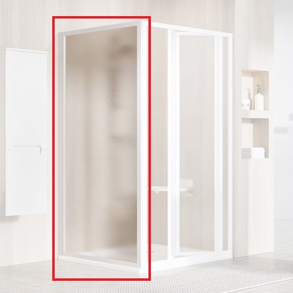 Душова бічна стінка Ravak Supernova PSS 80х195 см профіль білий/скло Grape 940401O2Z1