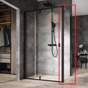 Душевая боковая стенка Ravak Nexty NPSS 100х195 см профиль черный/прозрачное стекло 90OA0300Z1