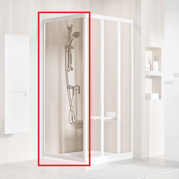 Душевая боковая стенка Ravak Supernova APSS 75х198 см профиль белый/прозрачное стекло 940301R2Z1