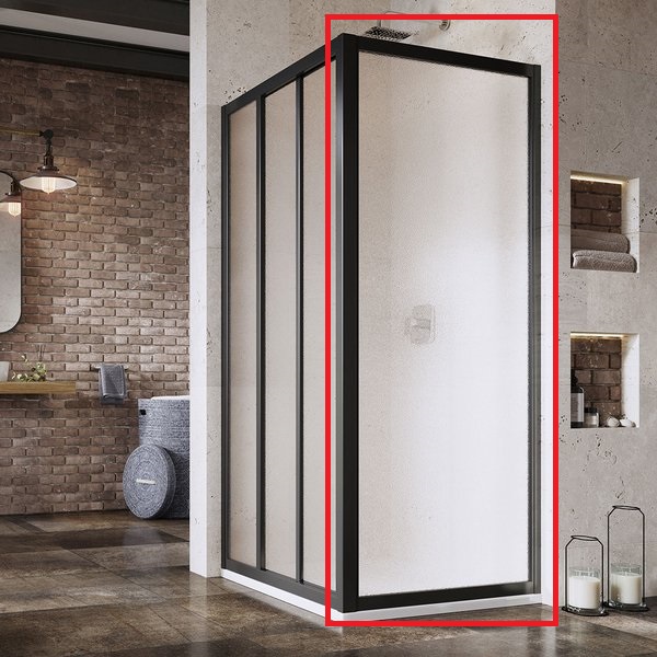 Душова бічна стінка Ravak Supernova APSS 90х198 см профіль чорний/скло Grape 940703R2ZG