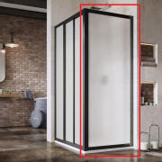 Душевая боковая стенка Ravak Supernova APSS 80х198 см профиль черный/пластик Pearl 940403R211