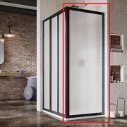 Душевая боковая стенка Ravak Supernova APSS 80х198 см профиль черный/пластик Pearl 940403R211