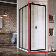 Душевая боковая стенка Ravak Supernova APSS 75х198 см профиль черный/прозрачное стекло 940303R2Z1