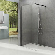 Душова стінка Ravak Walk-In Wall 70х200 см профіль чорний/прозоре скло GW9W10300Z1