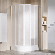 Душевой уголок Ravak Supernova SKKP6 80х80 см профиль белый/пластик Pearl 3204O10211