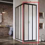 Душові двері Ravak Supernova ASRV3 80х198 см профіль чорний/скло 15V403R2ZG