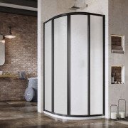 Душевой уголок Ravak Supernova SKCP4 90х90 см профиль черный/пластик Pearl 3117O30211