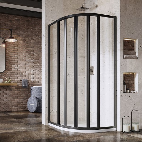 Душевой уголок Ravak Supernova SKKP6 90х90 см профиль черный/прозрачное стекло 3207O302Z1