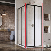 Душові двері Ravak Supernova SRV2-S 100х195 см профіль чорний/прозоре скло 14VA03O2Z1