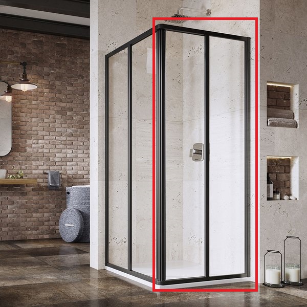 Душевые двери Ravak Supernova SRV2-S 75х195 см профиль черный/прозрачное стекло 14V303O2Z1