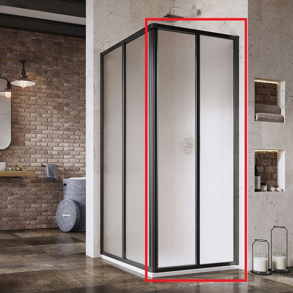 Душевые двери Ravak Supernova SRV2-S 90х195 см профиль черный/стекло Grape 14V703O2ZG