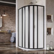 Душевой уголок Ravak Supernova SKKP6 90х90 см профиль черный/пластик Pearl 3207O30211