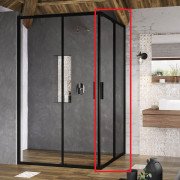 Душові двері Ravak Blix Slim BLSRV2K 90х195 см профіль чорний/прозоре скло X1XM70300Z1