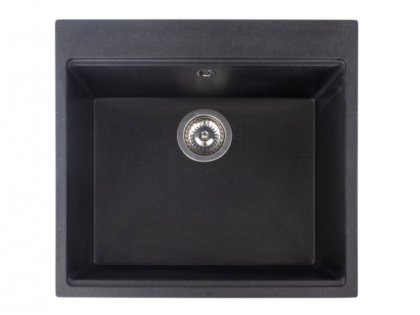 Мийка для кухні Miraggio Lagoon 54,1 х51, 1 см кварцовий пісок Mirastone чорний 0001039