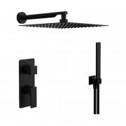 Душевая система Mariani Avenue с однорычажным смесителем и верхним душем черный матовый 17BAV P2 QX30.14