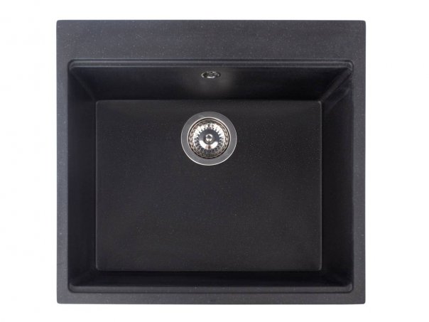 Мийка для кухні Miraggio Lagoon 54,1 х51, 1 см кварцовий пісок Mirastone чорний 0001039