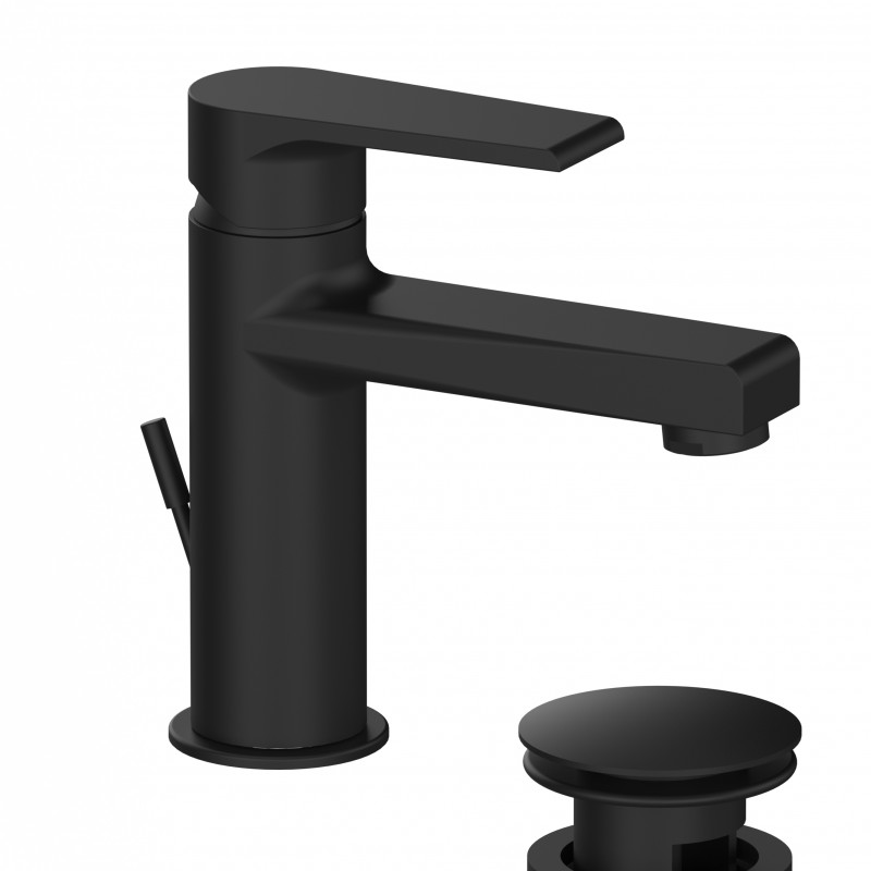Змішувач для раковини Mariani Artic одноважільний з донним клапаном чорний 39AAT.14