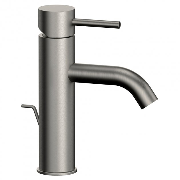 Смеситель для раковины Mariani Next однорычажный с донным клапаном нержавеющая сталь шлифованная 39ANX.67
