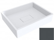 Раковина для ванной Miraggio Capri 49,4х39,5 см литой мрамор Miramarble антрацитово-серый 0000292