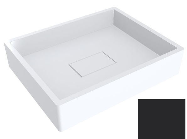 Раковина для ванной Miraggio Capri 49,4х39,5 см литой мрамор Miramarble сигнальный черный 0000293