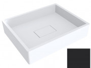 Раковина для ванной Miraggio Capri 49,4х39,5 см литой мрамор Miramarble сигнальный черный 0000293