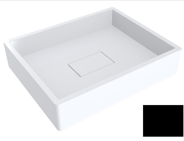 Раковина для ванної Miraggio Capri 49,4 х39,5 см литої мармур Miramarble чорний 0000294