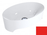 Раковина для ванной Miraggio Evora 50х32 см литой мрамор Miramarble люминесцентный красный 0000302