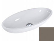 Раковина для ванной Miraggio Nice 59,5х29,7 см литой мрамор Miramarble бежево-серый 0000322