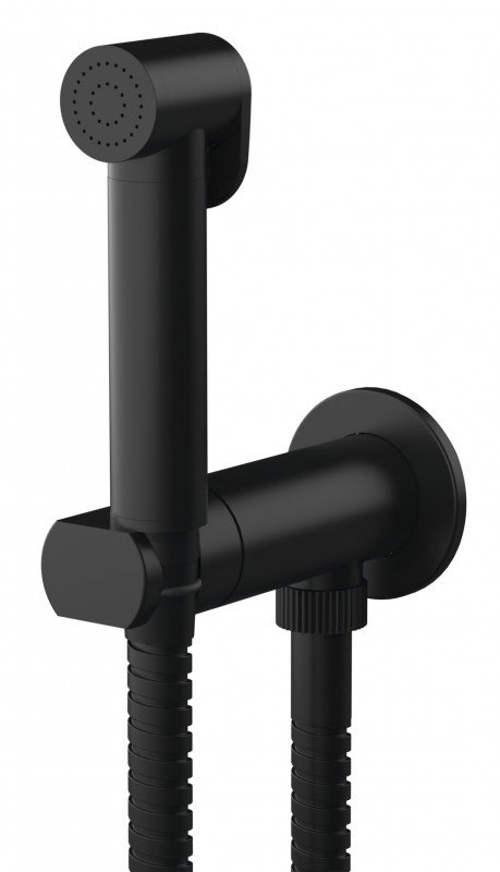 Гигиенический душ со смесителем с прогрессивным картриджем Mariani Shut-off латунь черный матовый 185MNWP.14