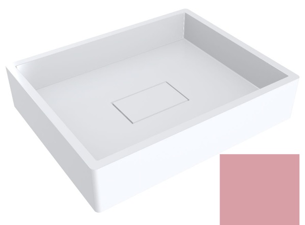 Раковина для ванной Miraggio Capri 49,4х39,5 см литой мрамор Miramarble светло-розовый 0000285