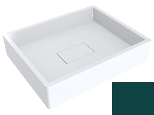 Раковина для ванной Miraggio Capri 49,4х39,5 см литой мрамор Miramarble cине-зеленый 0000289