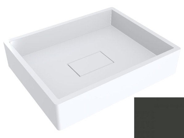 Раковина для ванної Miraggio Capri 49,4 х39,5 см литої мармур Miramarble чорно-оливковий 0000290