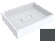 Раковина для ванной Miraggio Capri 49,4х39,5 см литой мрамор Miramarble антрацитово-серый 0000292