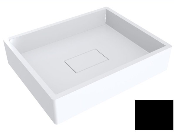 Раковина для ванной Miraggio Capri 49,4х39,5 см литой мрамор Miramarble черный матовый 0000294