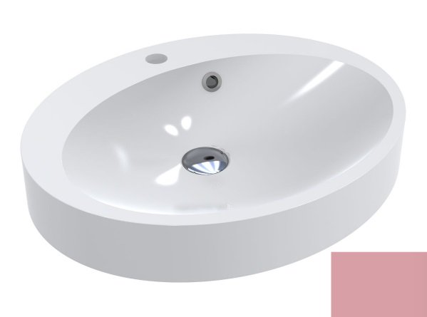 Раковина для ванной Miraggio Devon 55х44,9 см литой мрамор Miramarble светло-розовый 0000296