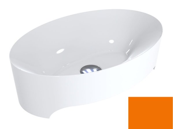 Раковина для ванної Miraggio Evora 50х32 см литий мармур Miramarble помаранчевий 0000300