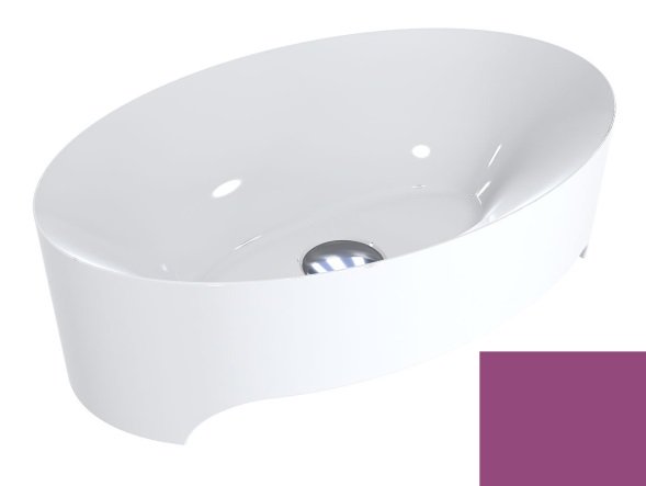 Раковина для ванной Miraggio Evora 50х32 см литой мрамор Miramarble розово-фиолетовый 0000303