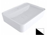 Раковина для ванной Miraggio Marrakesh 600 литой мрамор Miramarble белый/черный матовый 0000727