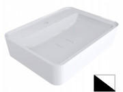 Раковина для ванной Miraggio Marrakesh 600 литой мрамор Miramarble белый/черный матовый 0000727