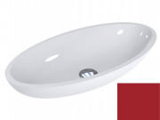 Раковина для ванної Miraggio Nice 59,5х29,7 см литий мармур Miramarble кармінно-червоний 0000324