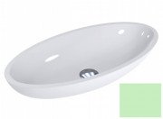 Раковина для ванной Miraggio Nice 59,5х29,7 см литой мрамор Miramarble пастельно-зеленый 0000327