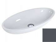 Раковина для ванной Miraggio Nice 59,5х29,7 см литой мрамор Miramarble сланцево-серый 0000330