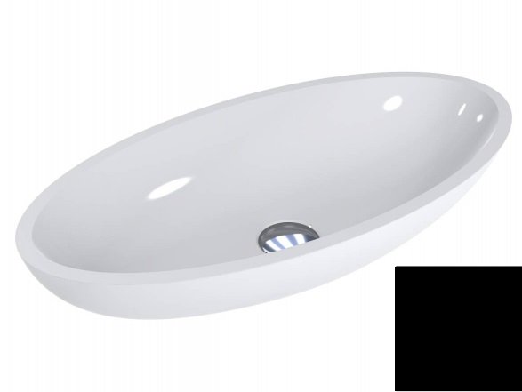 Раковина для ванної Miraggio Nice 59,5х29,7 см литий мармур Miramarble чорний 0000331