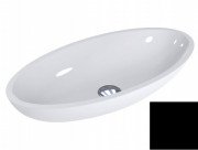 Раковина для ванної Miraggio Nice 59,5х29,7 см литий мармур Miramarble чорний 0000331